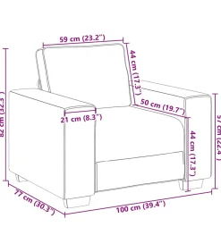 vidaXL Fauteuil 60 cm fluweel zwart
