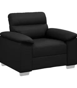 vidaXL Fauteuil 60 cm kunstleer zwart