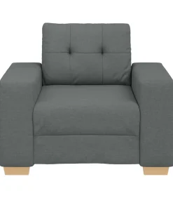 vidaXL Fauteuil 60 cm stof donkergrijs