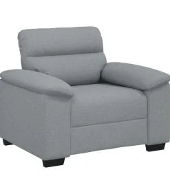 vidaXL Fauteuil 60 cm stof lichtgrijs