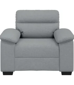vidaXL Fauteuil 60 cm stof lichtgrijs
