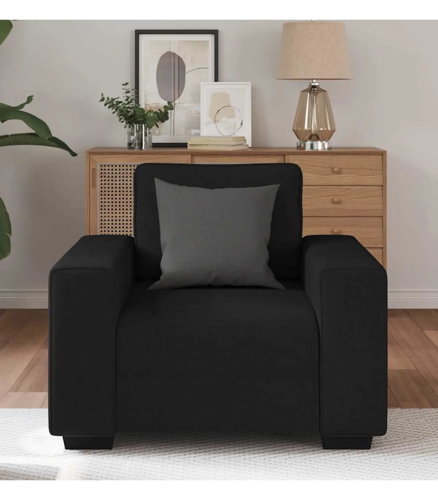 Best Fauteuil 60 cm stof zwart Zetels