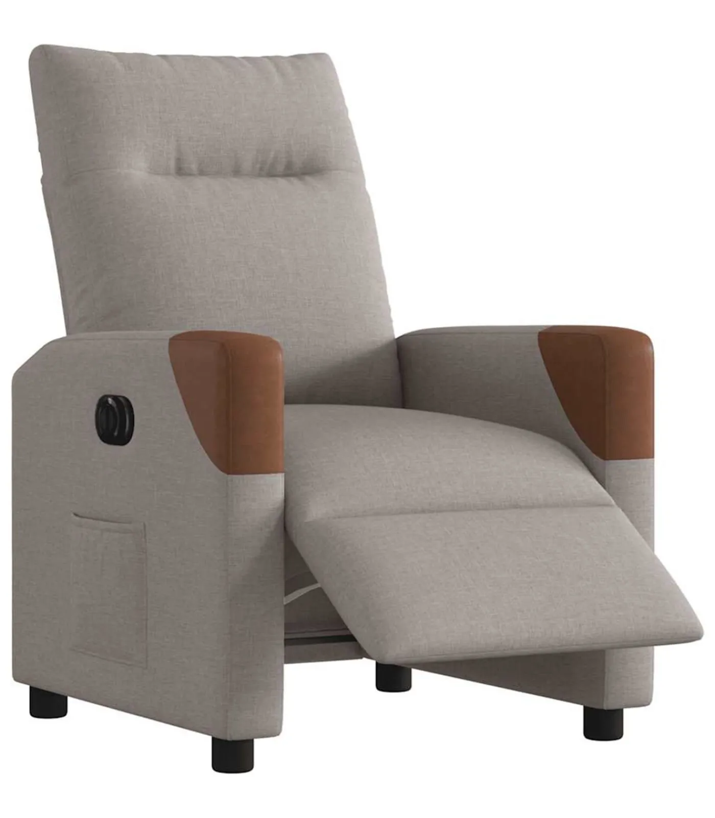 Clearance Fauteuil verstelbaar elektrisch stof taupe Zetels