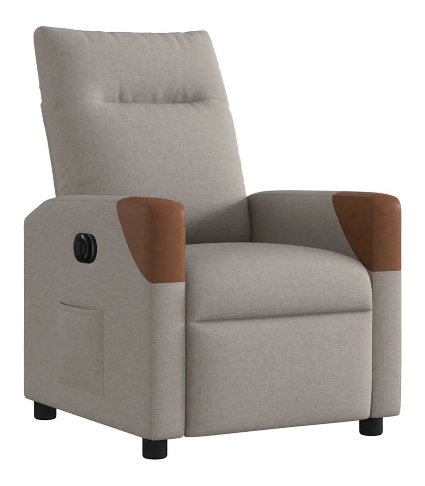Clearance Fauteuil verstelbaar elektrisch stof taupe Zetels