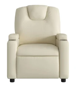 vidaXL Fauteuil verstelbaar kunstleer crèmekleurig