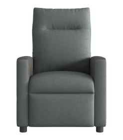 vidaXL Fauteuil verstelbaar stof donkergrijs