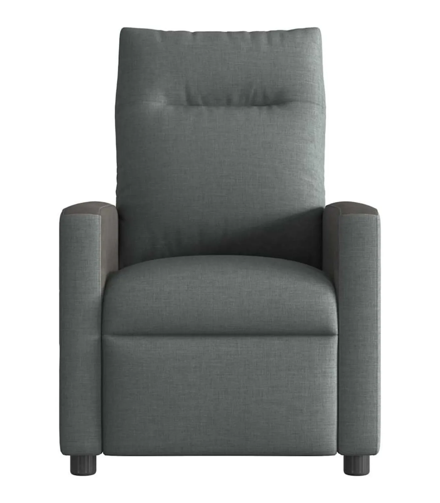 vidaXL Fauteuil verstelbaar stof donkergrijs