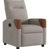 vidaXL Fauteuil verstelbaar stof taupe