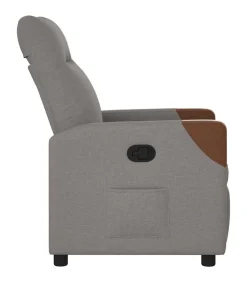vidaXL Fauteuil verstelbaar stof taupe