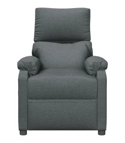 vidaXL Fauteuil verstelbaar stof donkergrijs