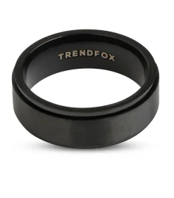 Heren TrendFox Fidget Ring - Spinner - Zwart - Staal
