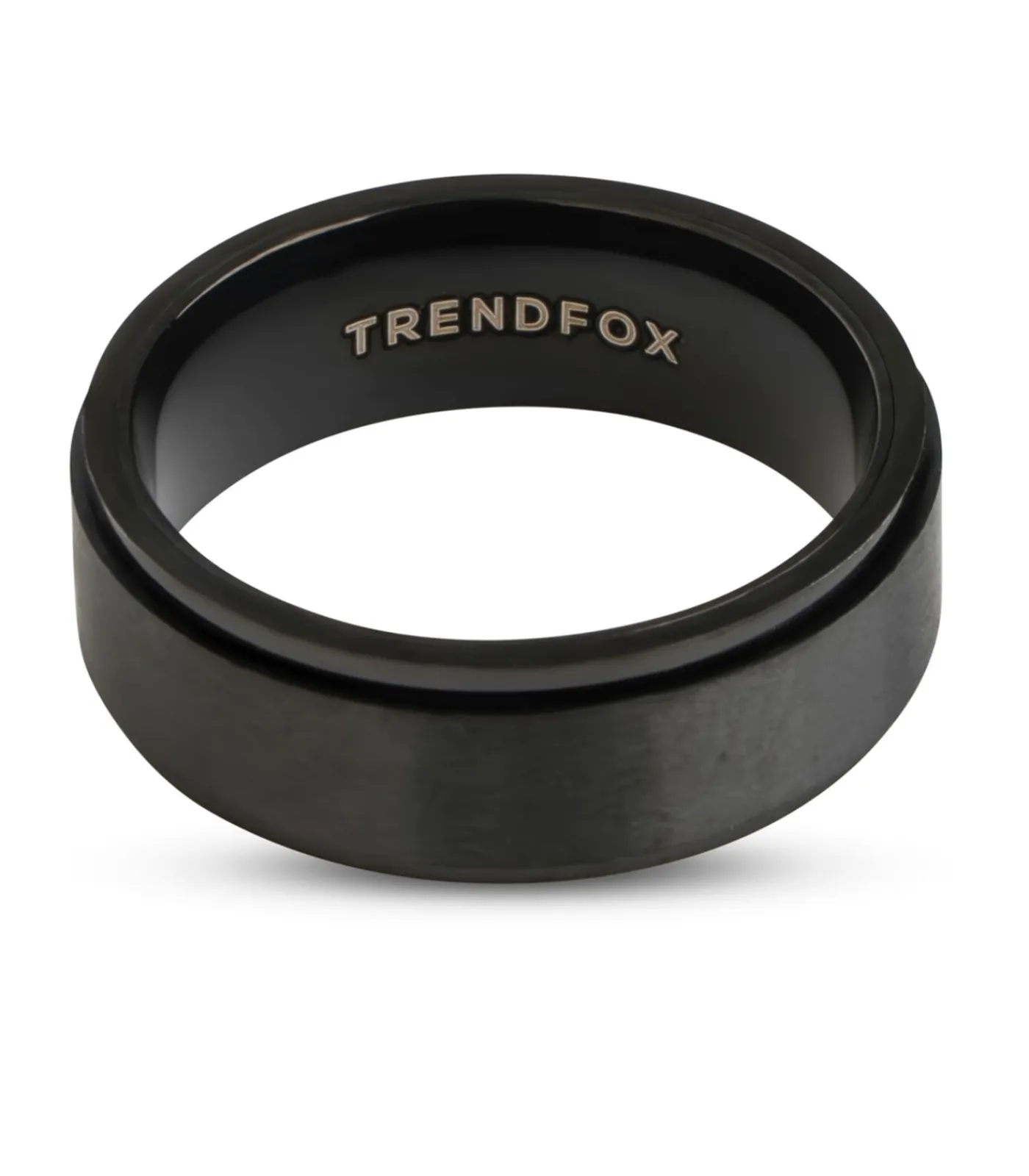 Heren TrendFox Fidget Ring - Spinner - Zwart - Staal