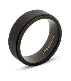 Heren TrendFox Fidget Ring - Spinner - Zwart - Staal