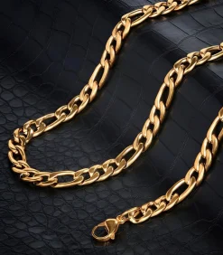 Heren TrendFox Figaro Ketting - 6mm - Goud Kleurig - Staal - 60cm