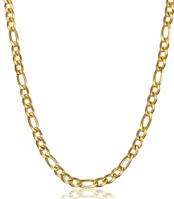 Clearance Figaro Ketting - 9mm - Goud Kleurig - Staal - 60cm Heren Kettingen