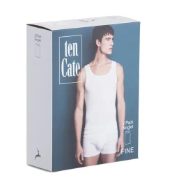 Heren Ten Cate Fine Singlet Wit 2-Pack
