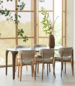 Online Fiore Eettafel - Mango Hout - Walnoot - 76x230x95 Tafels