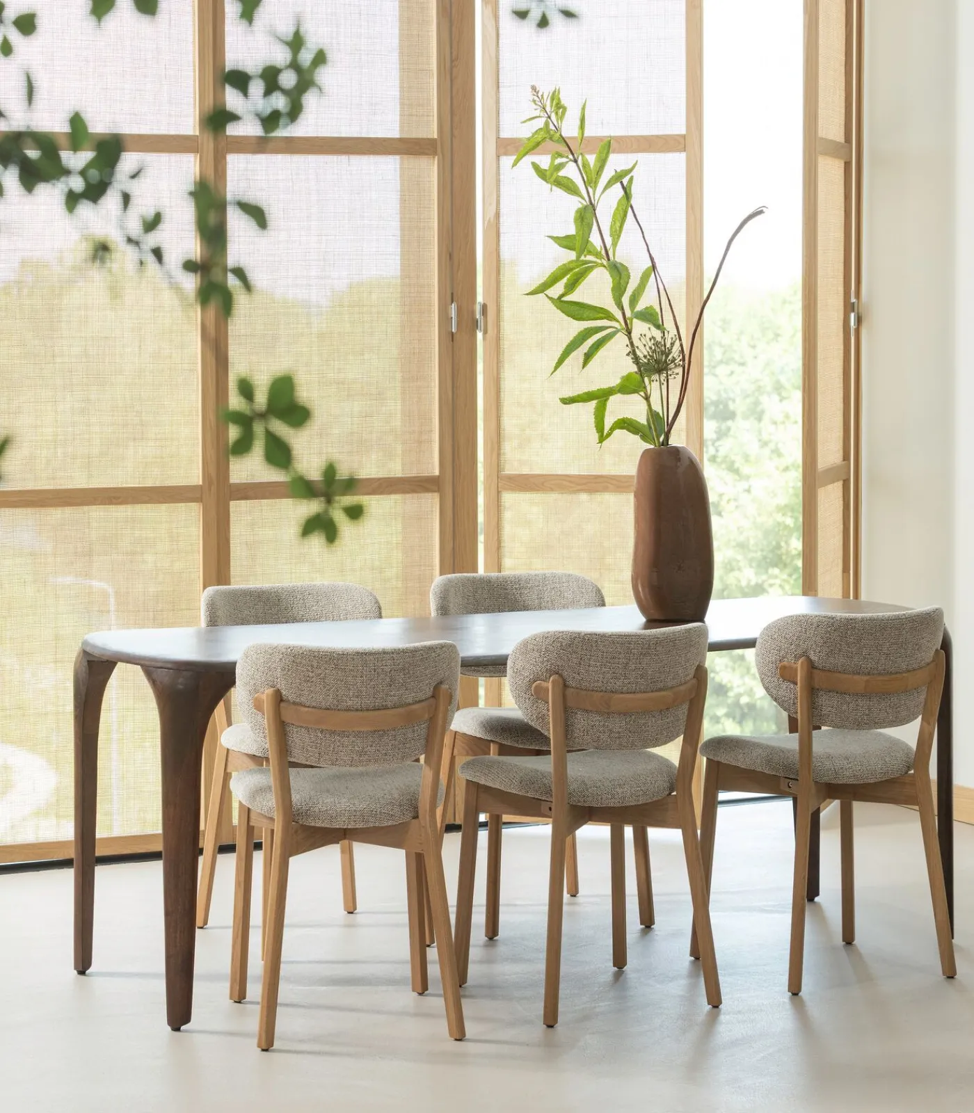 Online Fiore Eettafel - Mango Hout - Walnoot - 76x230x95 Tafels