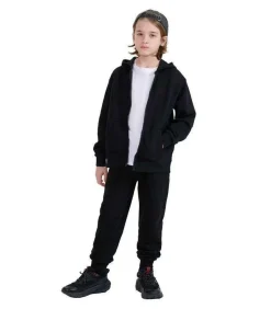 Clearance JWMM00TSWSM1859 - Trui met kap Met Volledige Ritssluiting - Zwart Kinderen Truien & Vesten