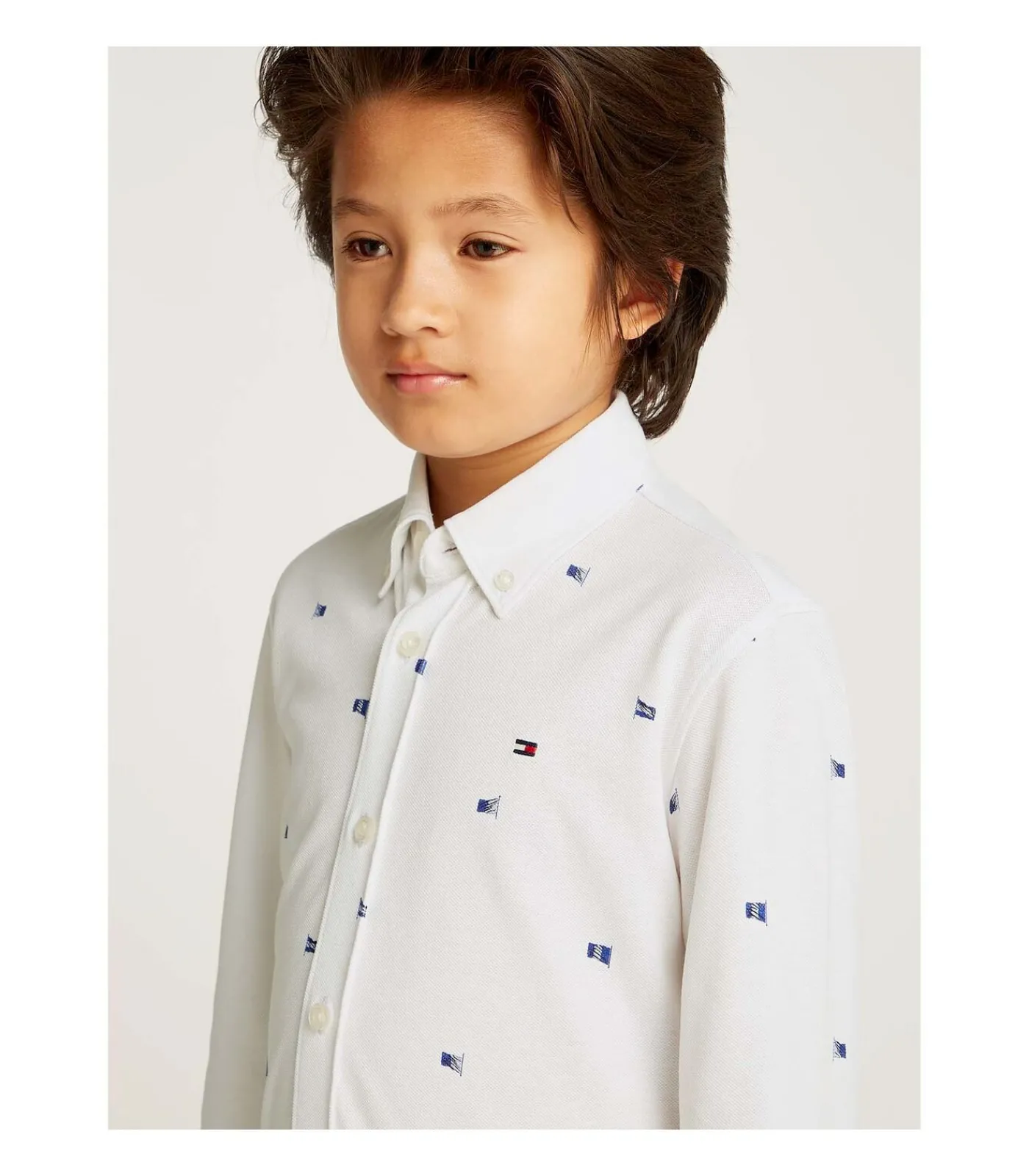 Sale Flags Printed Pique Reg Shirt Kinderen Hemden