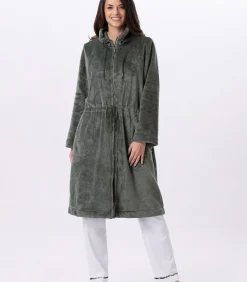 Clearance Flanellen jas met ritssluiting ESSENTIEL H53B DAMES Loungewear