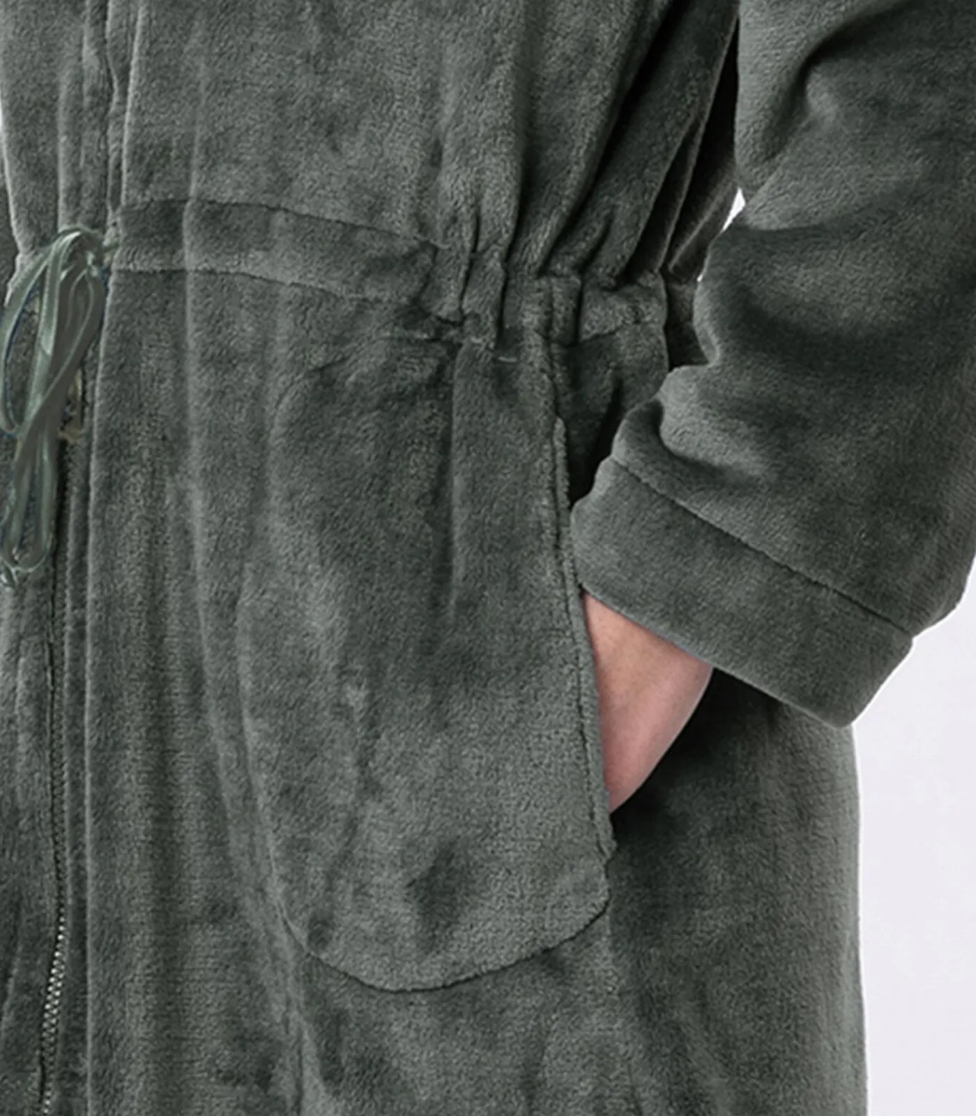 Clearance Flanellen jas met ritssluiting ESSENTIEL H53B DAMES Loungewear