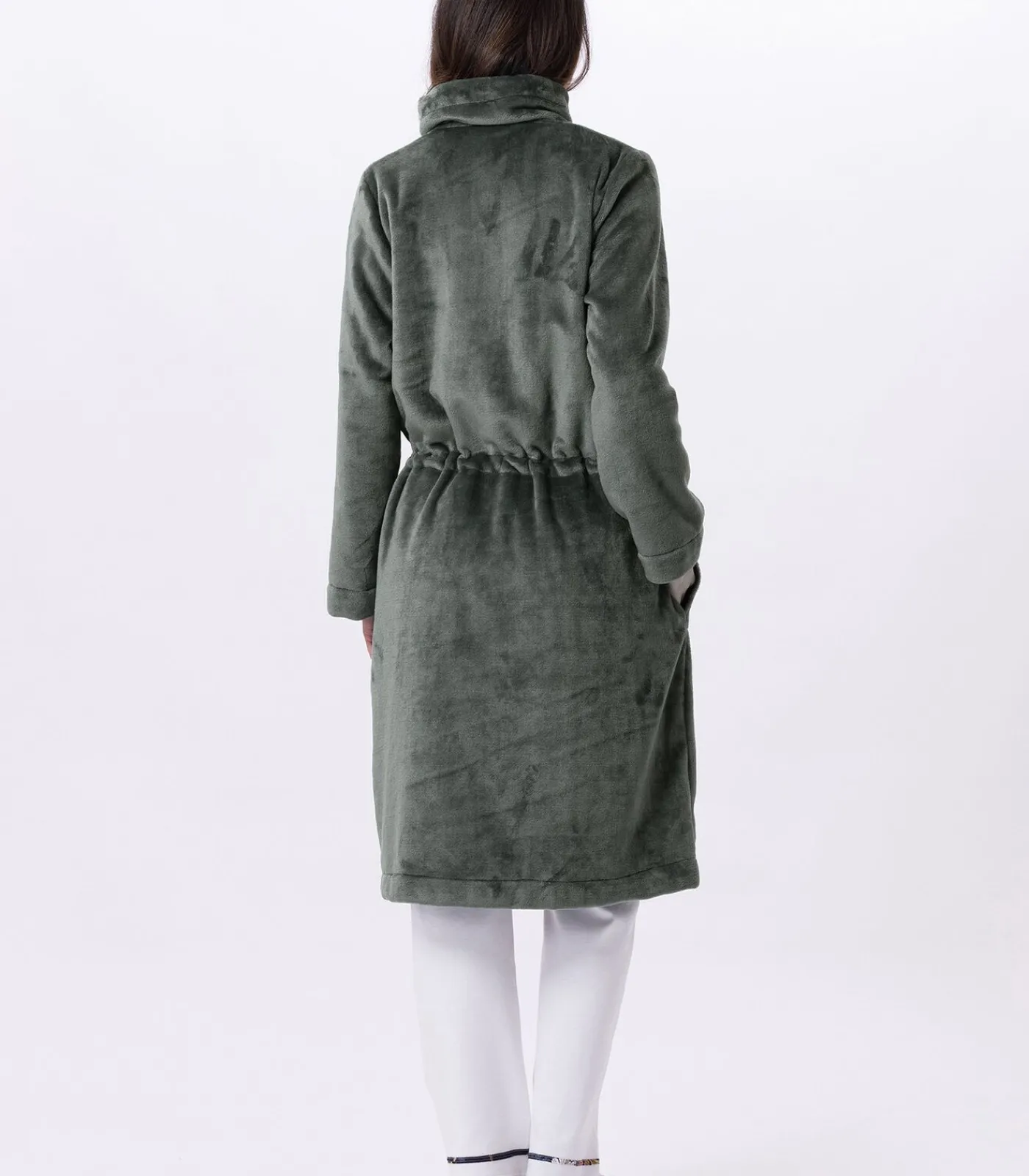 Clearance Flanellen jas met ritssluiting ESSENTIEL H53B DAMES Loungewear