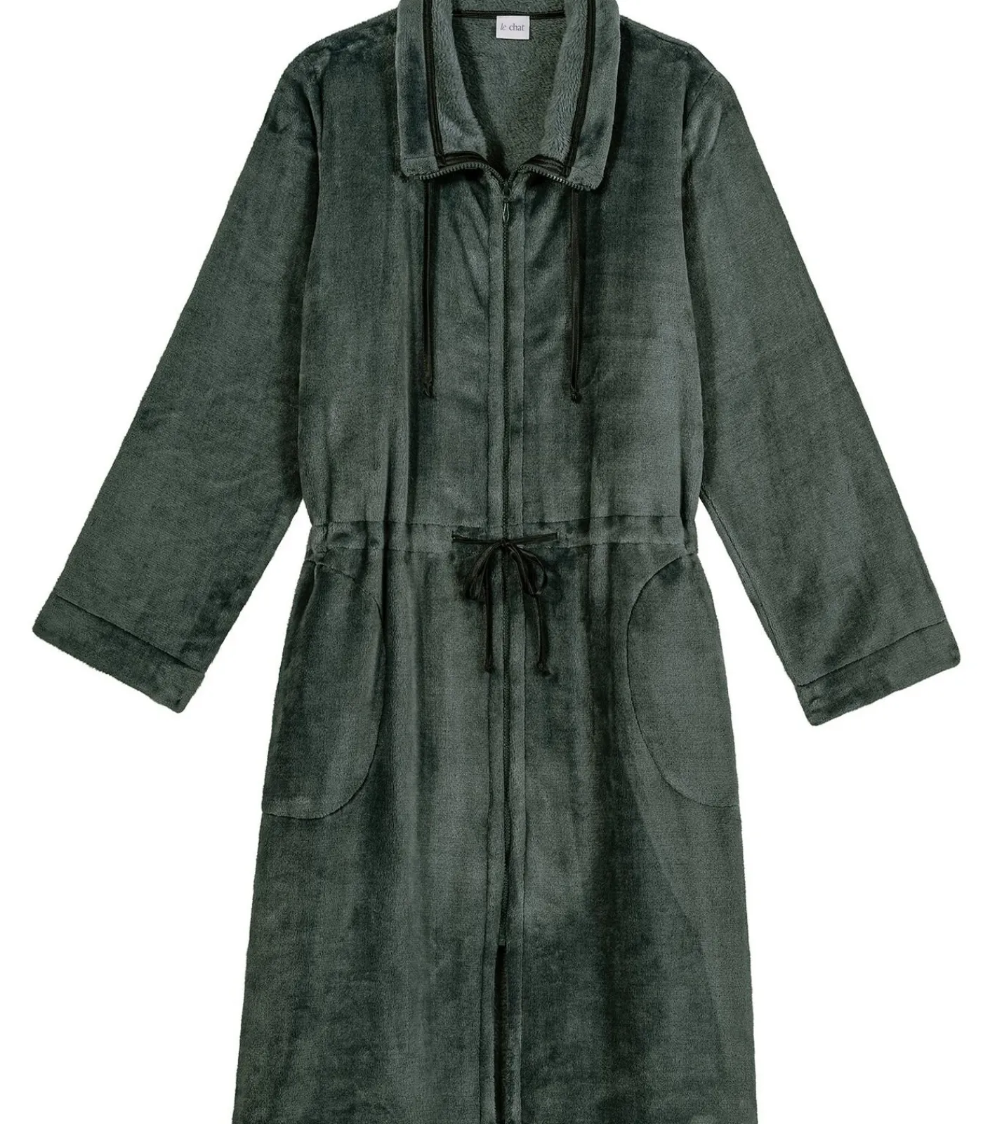 Clearance Flanellen jas met ritssluiting ESSENTIEL H53B DAMES Loungewear