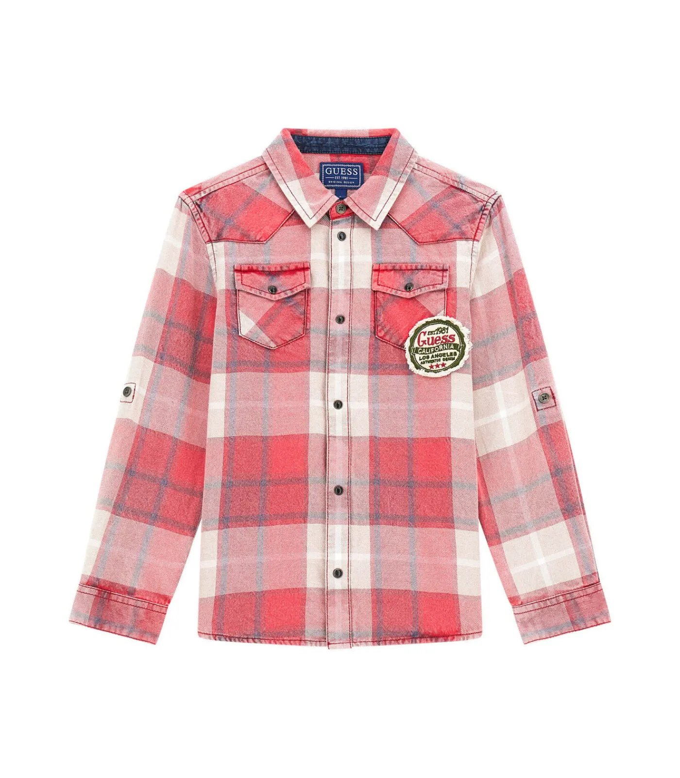 Kinderen GUESS Flanellen overhemd met lange mouwen voor kinderen
