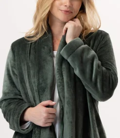 DAMES LE CHAT Flanellen pluche jas ESSENTIEL H55B