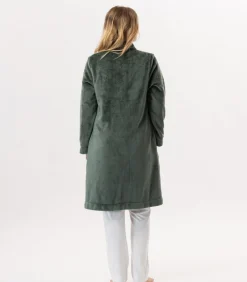 DAMES LE CHAT Flanellen pluche jas ESSENTIEL H55B