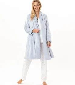 Best Flanellen pluche jas ESSENTIEL H55B DAMES Loungewear