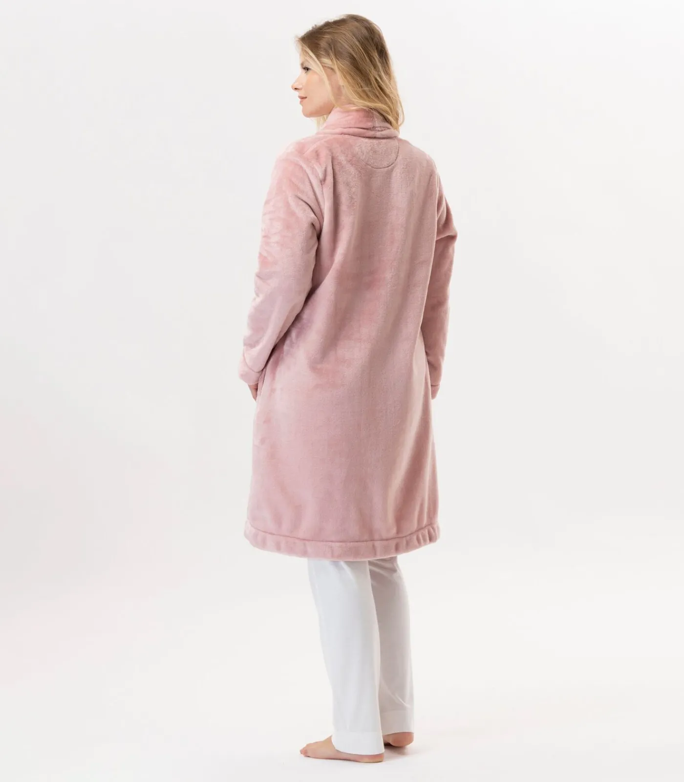 Sale Flanellen pluche jas ESSENTIEL H55B DAMES Loungewear