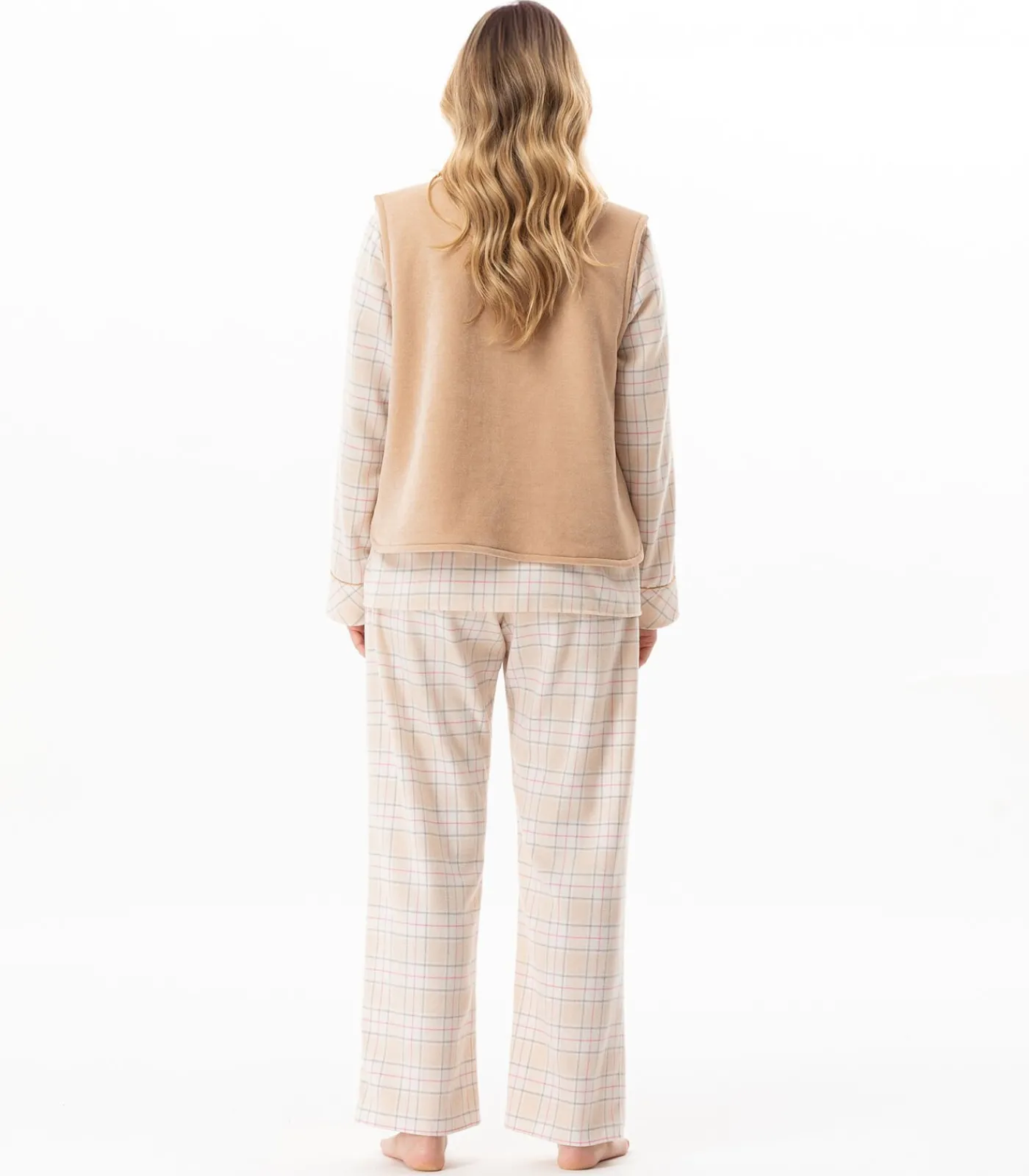 DAMES LE CHAT Flanellen pluche vest MONTAUK 130