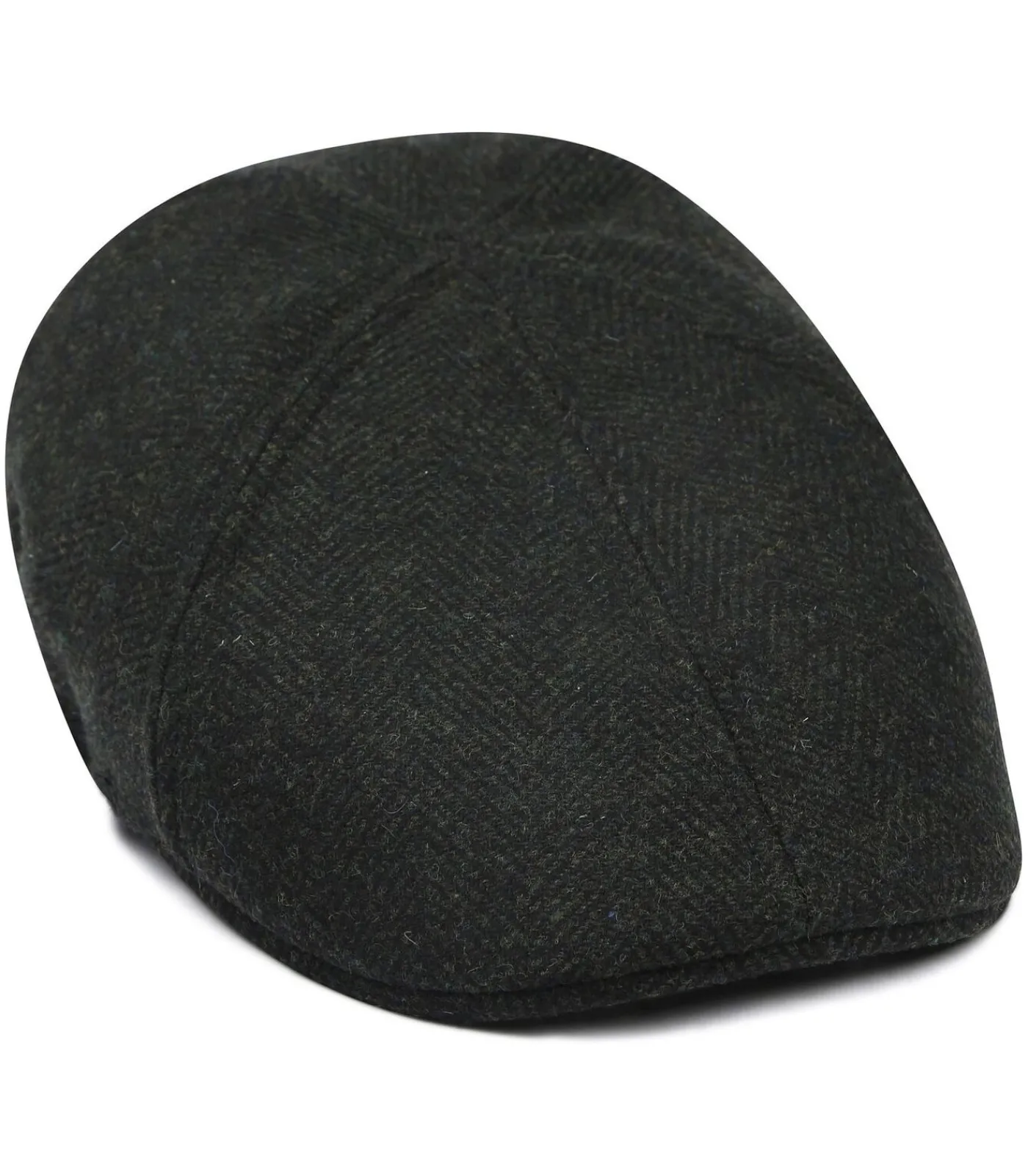 Discount Flat Cap Wool Herringbone Donkergroen Heren Hoeden & Petten