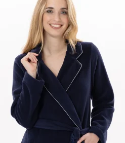 Sale Fleece badjas met overslag ESSENTIEL H65A DAMES Loungewear