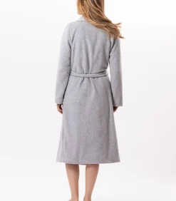 Hot Fleece badjas met overslag ESSENTIEL H65A DAMES Loungewear