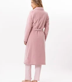 Outlet Fleece badjas met overslag ESSENTIEL H65A DAMES Loungewear