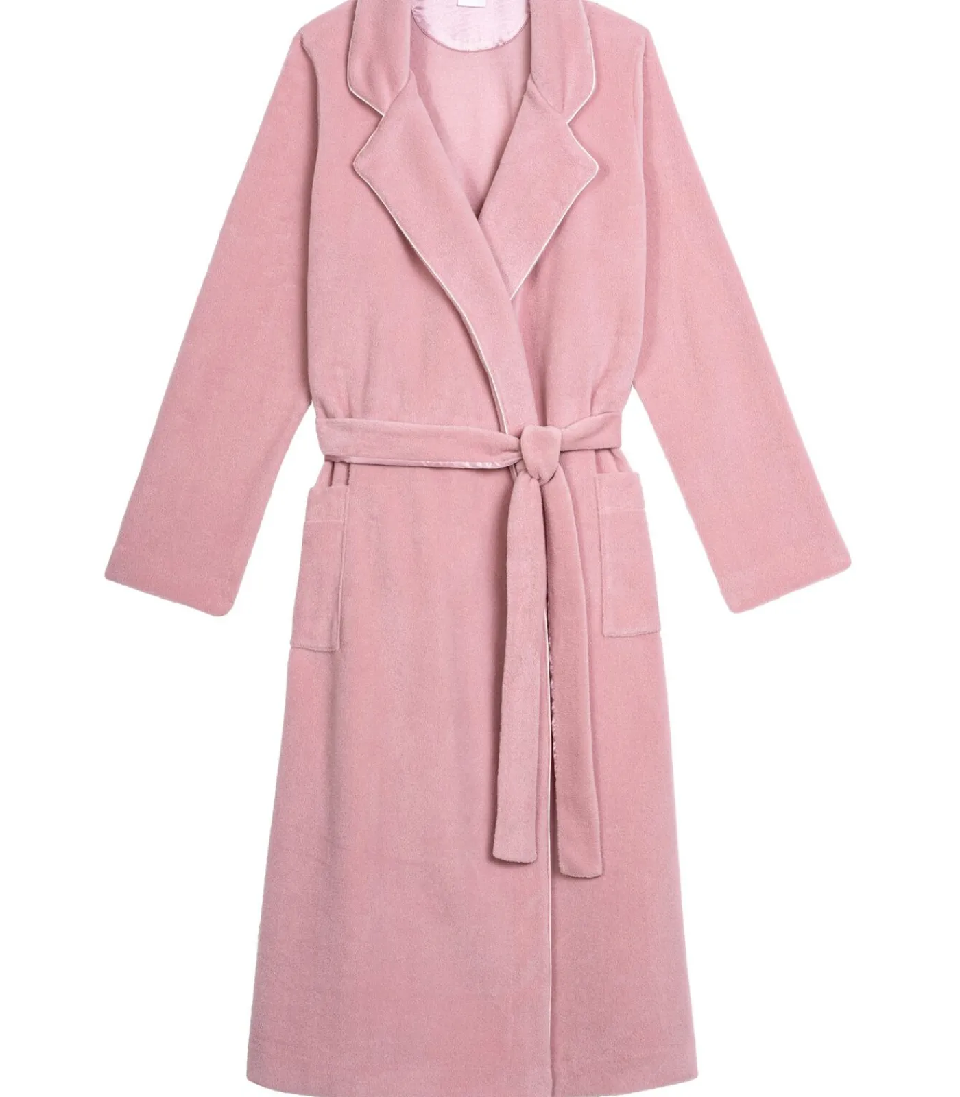 Outlet Fleece badjas met overslag ESSENTIEL H65A DAMES Loungewear