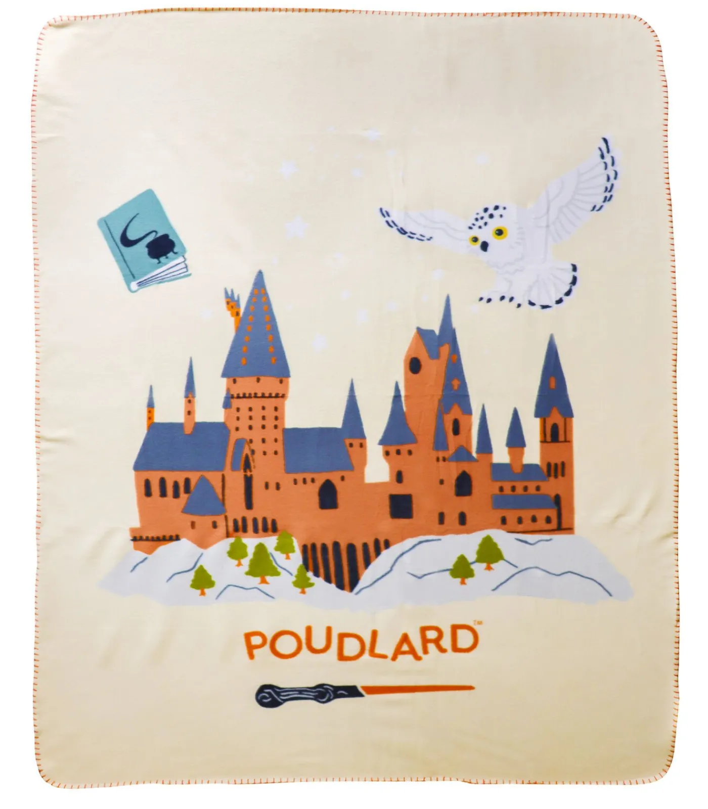 Clearance Fleece deken met print, 100% polyester, HEDWIGE SCHOOL Bedspreien