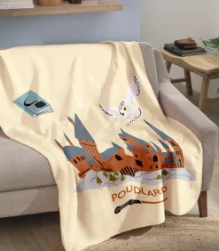 Clearance Fleece deken met print, 100% polyester, HEDWIGE SCHOOL Bedspreien