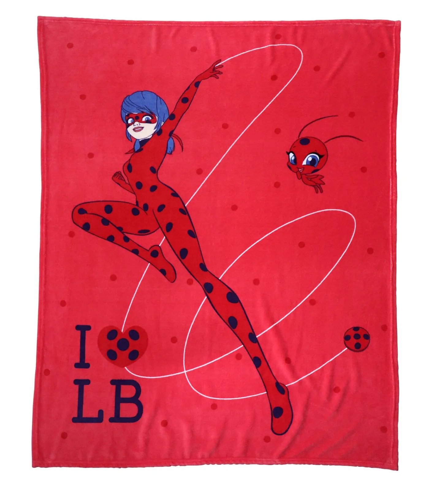 MIRACULOUS LADYBUG Fleecedeken bedrukt extra zachte 100% polyester, JUMP