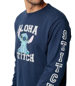 New Fluwelen pyjama broek top lange mouwen Aloha Stitch Heren Pyjama's