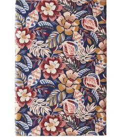Clearance Folk Flowers - Laken in katoen satijn met print 180x290cm Lakens