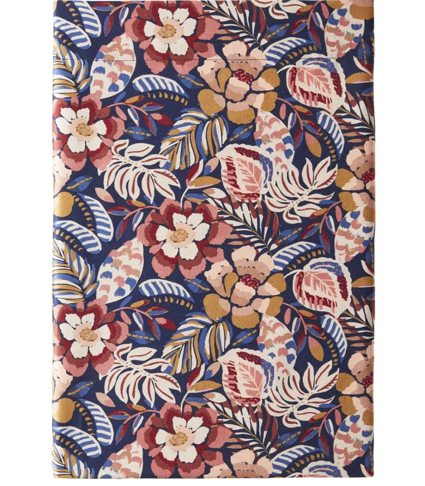 Clearance Folk Flowers - Laken in katoen satijn met print 180x290cm Lakens