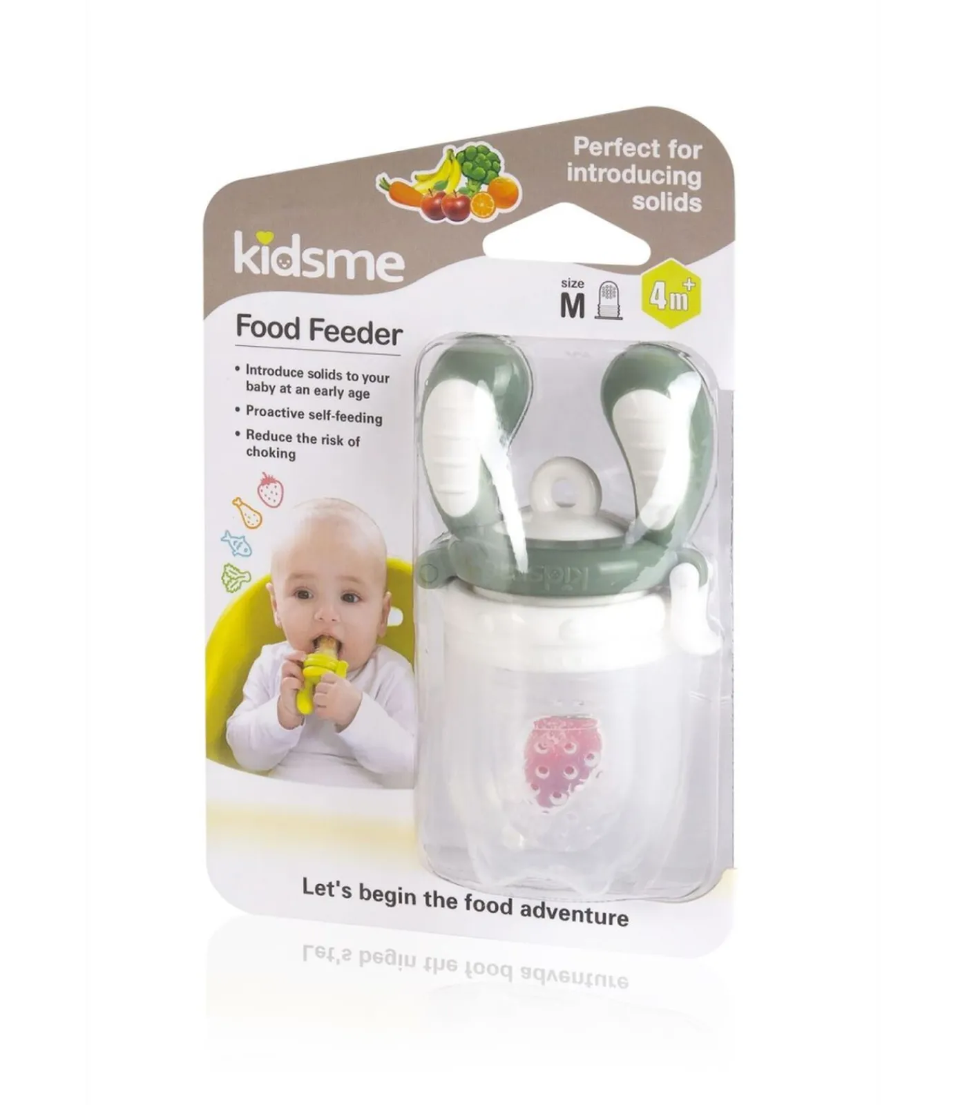 Discount Food Feeder fruitspeen & sabbelzakje voor baby - Maat M - Grijs Kinderen Babyuitzet