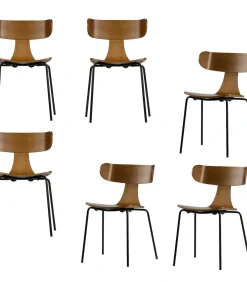 Discount Form Eetkamerstoelen - Hout - Bruin - Set van 6 Stoelen