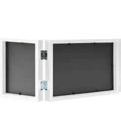 vidaXL Fotolijst drieluik 28x18 cm+2x(13x18 cm) wit
