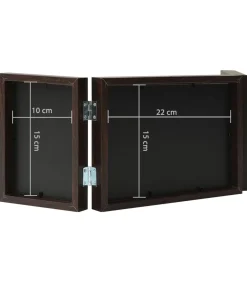 Outlet Fotolijst drieluik 22x15 cm+2x(10x15 cm) donkerbruin Fotolijsten