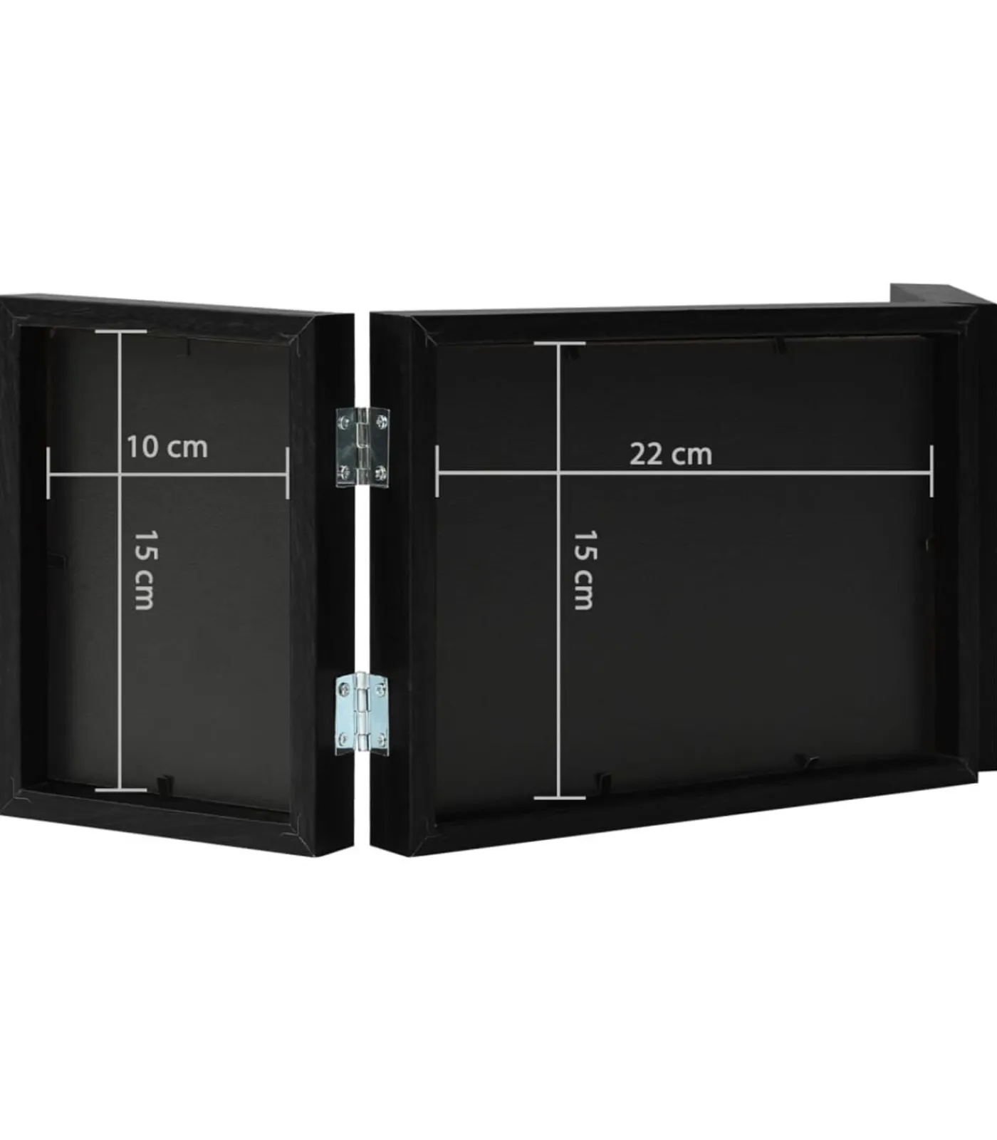 Online Fotolijst drieluik 22x15 cm+2x(10x15 cm) zwart Fotolijsten